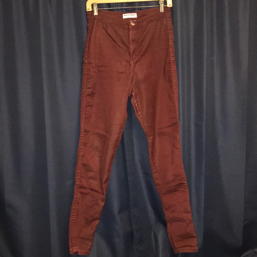 Burgundy American Apparel Easy Jean High Waisted